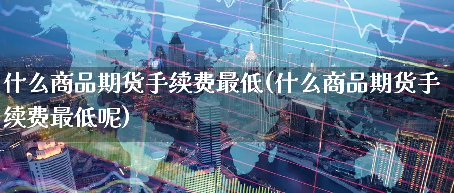 什么商品期货手续费最低(什么商品期货手续费最低呢)