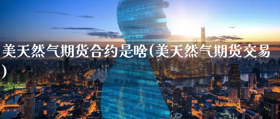 美天然气期货合约是啥(美天然气期货交易)