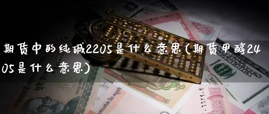 期货中的纯碱2205是什么意思(期货甲醇2405是什么意思)