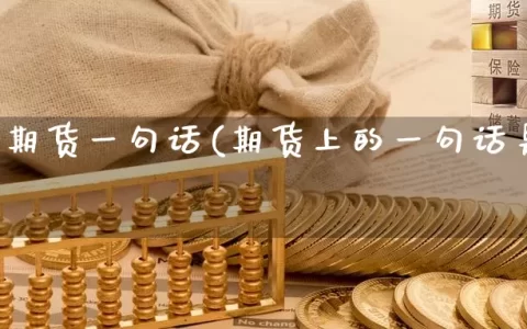 什么是期货一句话(期货上的一句话是什么)