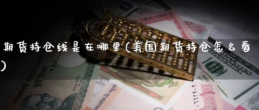 期货持仓线是在哪里(美国期货持仓怎么看)